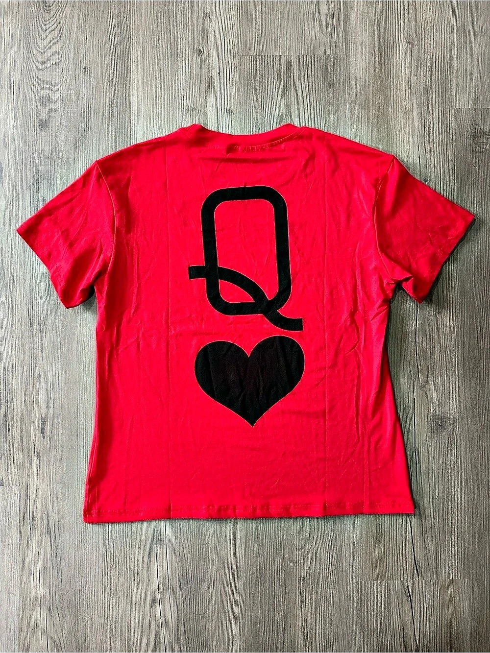 Queen of Hearts Red Graphic Short Sleeve Tee